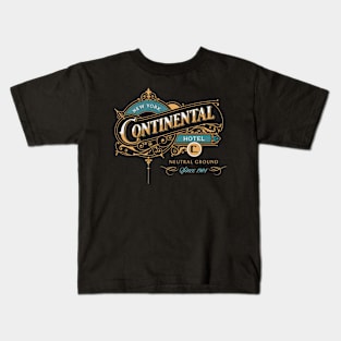 Vintage New York Continental Hotel Kids T-Shirt